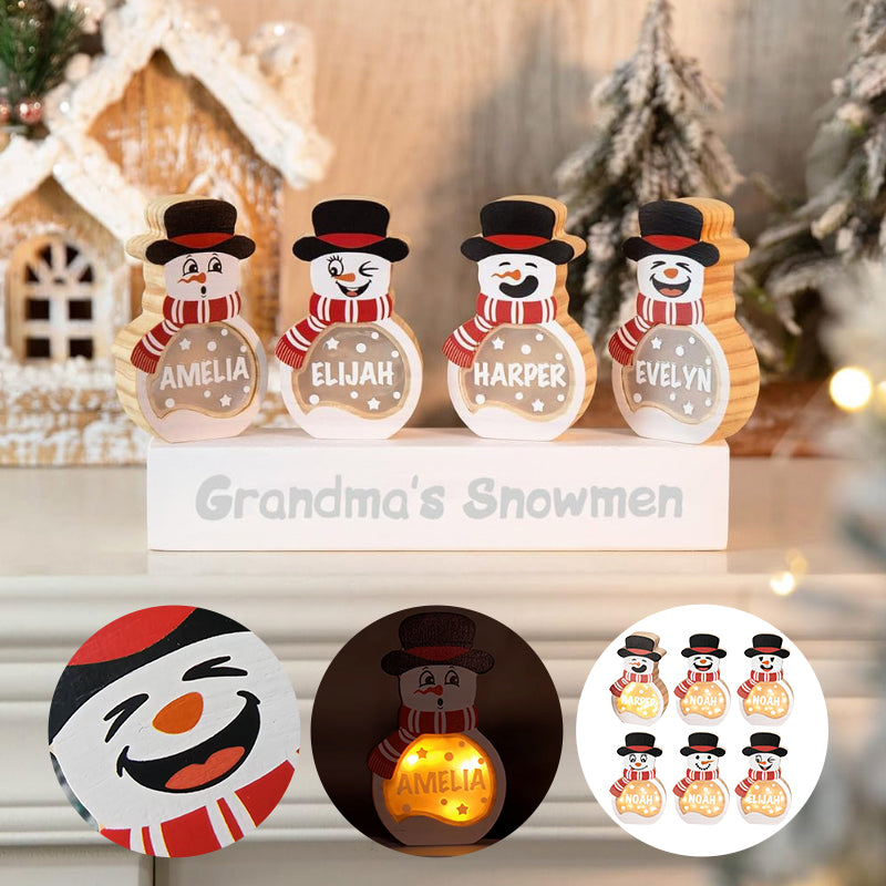 Personalized Snowman Wooden Decoration