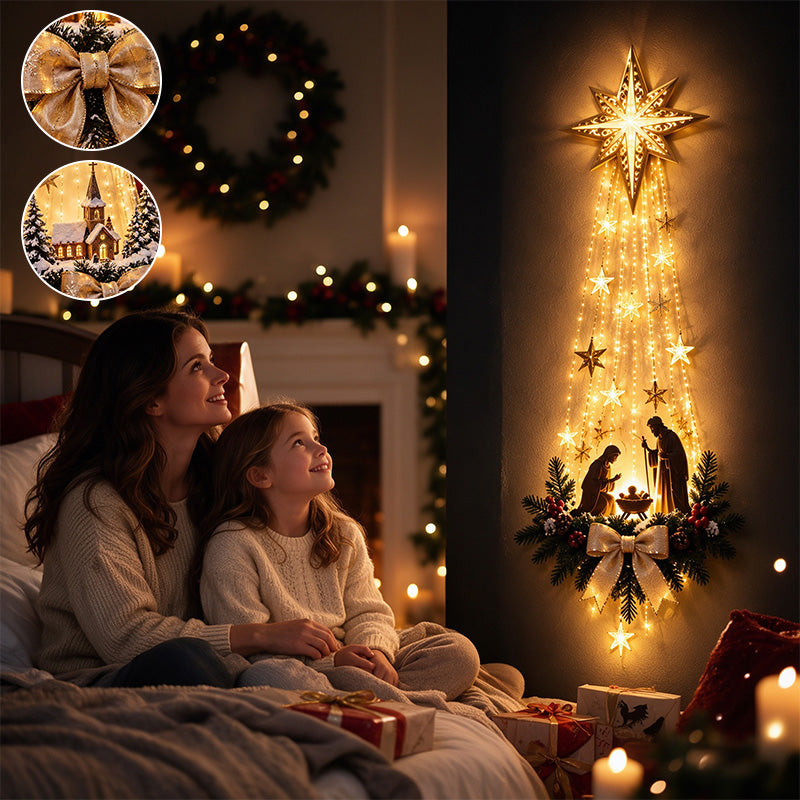 Lighted Star Wall Decor Christmas Decoration