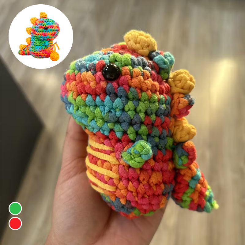 Rainbow Dinosaur Crochet Kit