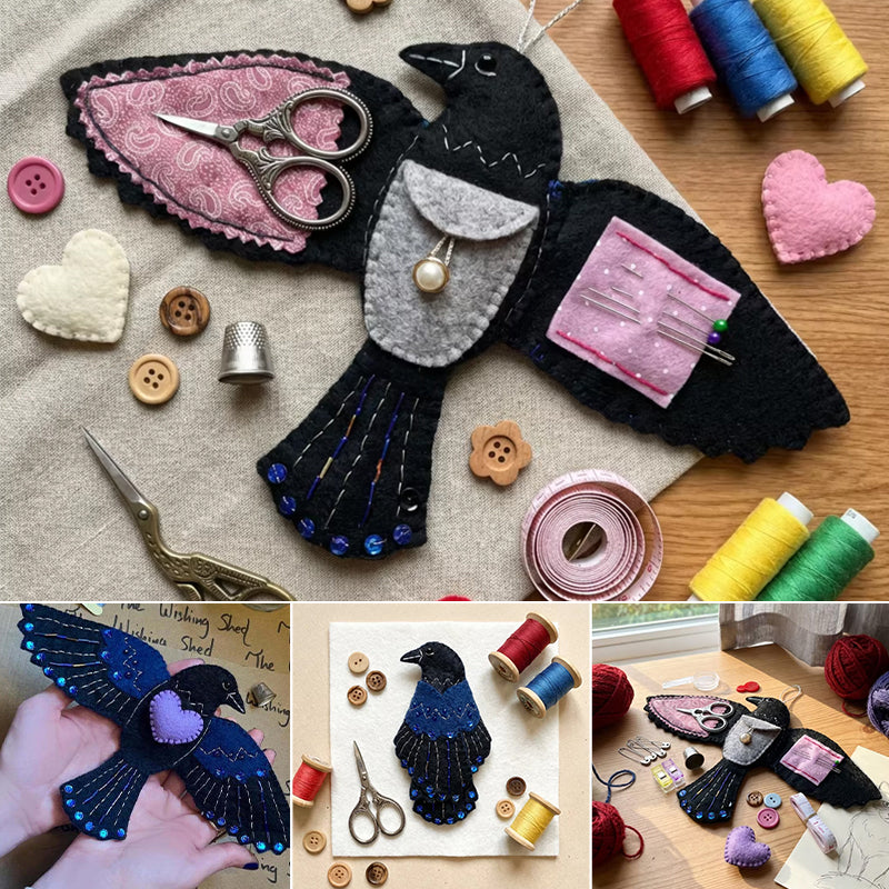 Felt Flying Bird Sewing Case
