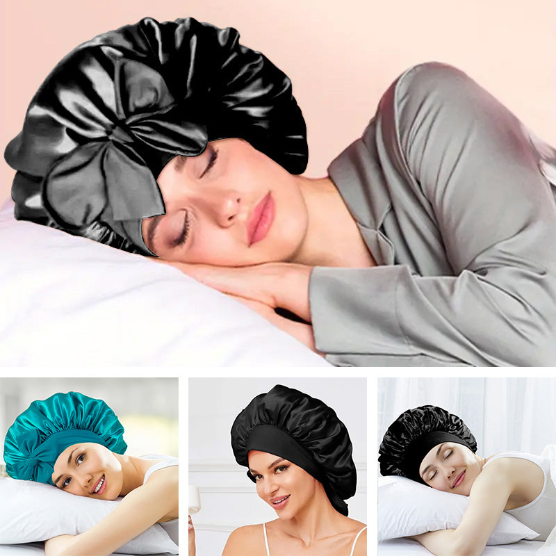 Bow Stretch Wide Brim Floppy Sleeping Hat