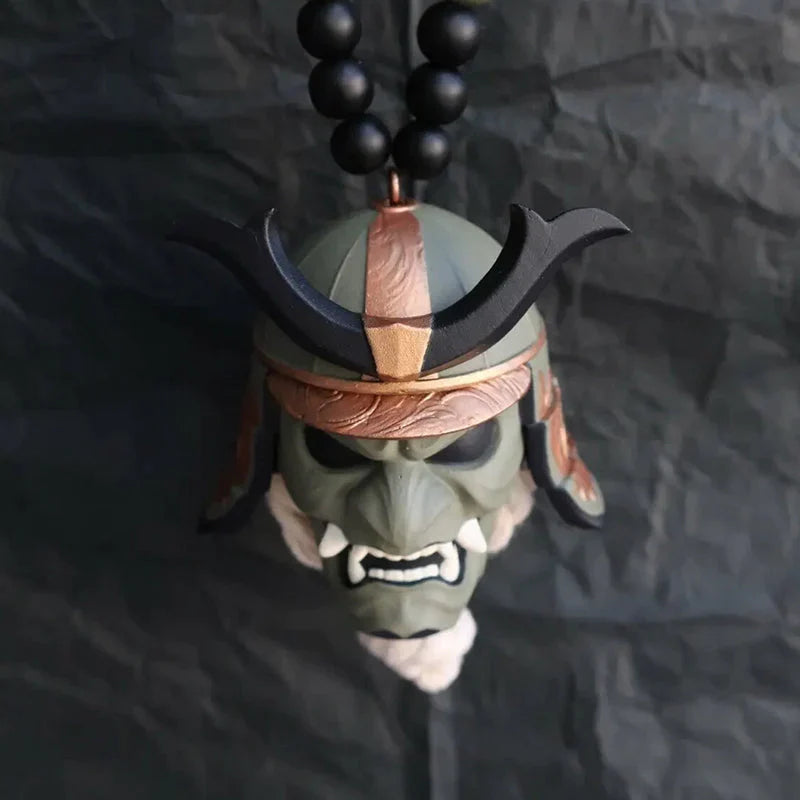 Japanese Oni Mask Car Rear View Mirror Ornament