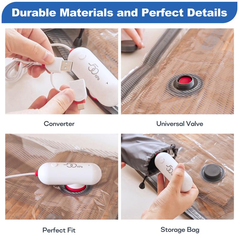 Travel Vacuum Storage Bags with USB Pump