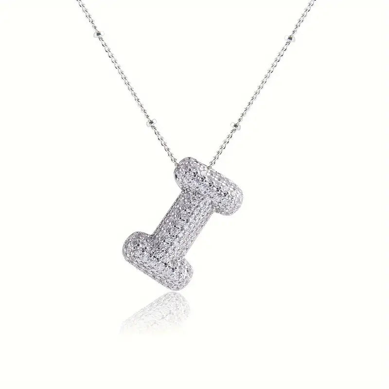 Alphabet Diamond Pendant Necklace