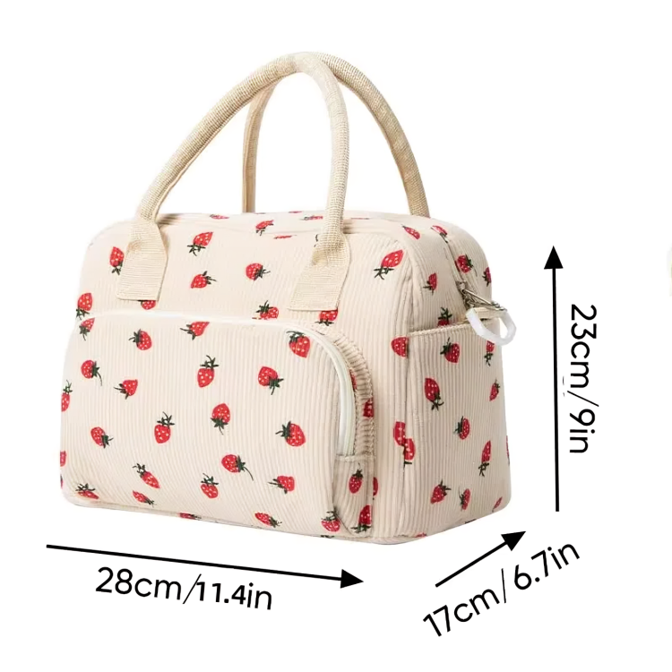 Strawberry Insulated Lunch Bag