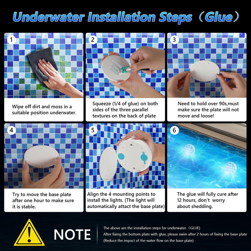 LED Lights Waterproof Pool Lights Underwater with 16 Colors