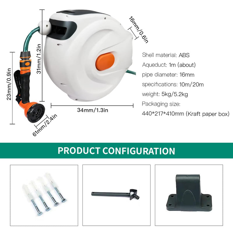 Automatic retractable hose reel