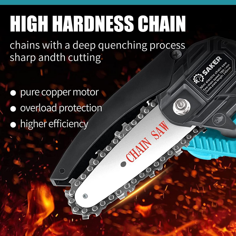 Saker 4 Inch Mini Chainsaw Portable Electric Chainsaw
