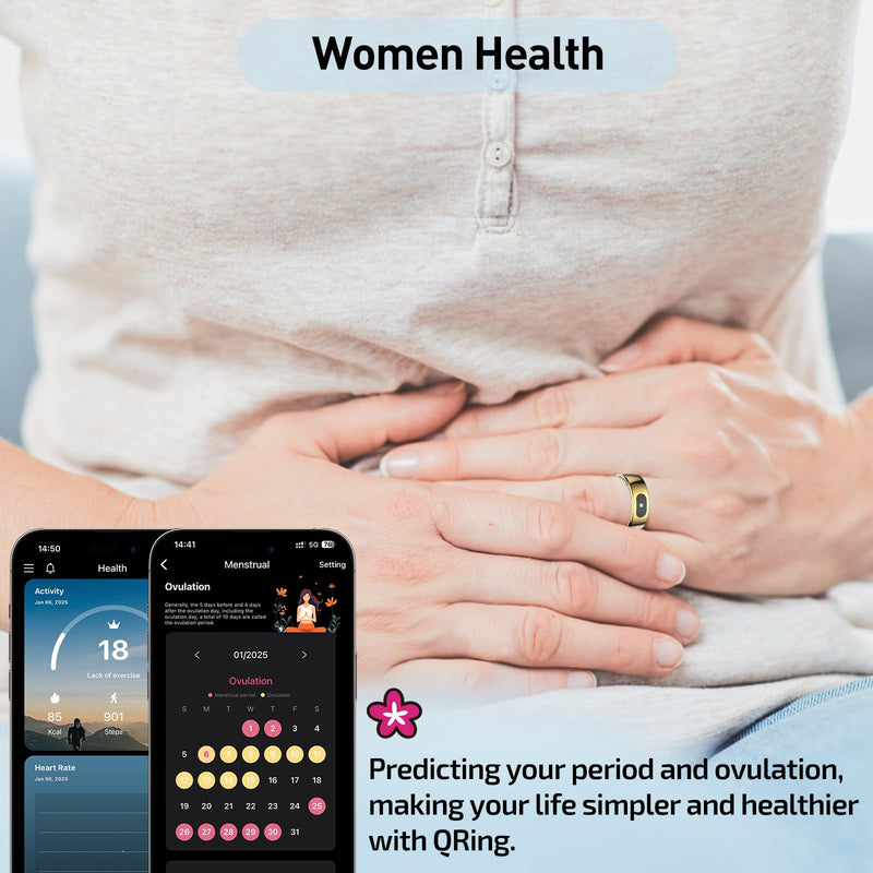 Smart Ring Health Tracker for Women & Men