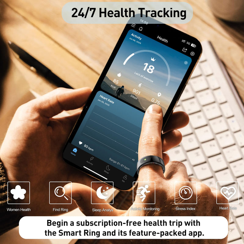 Smart Ring Health Tracker for Women & Men