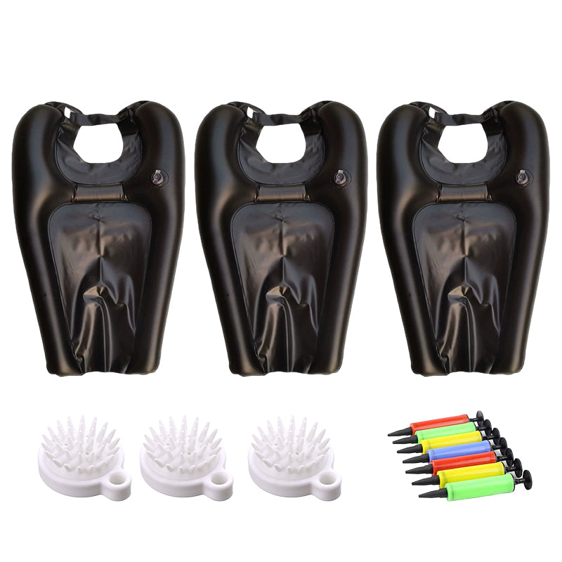 Inflatable shampoo basin