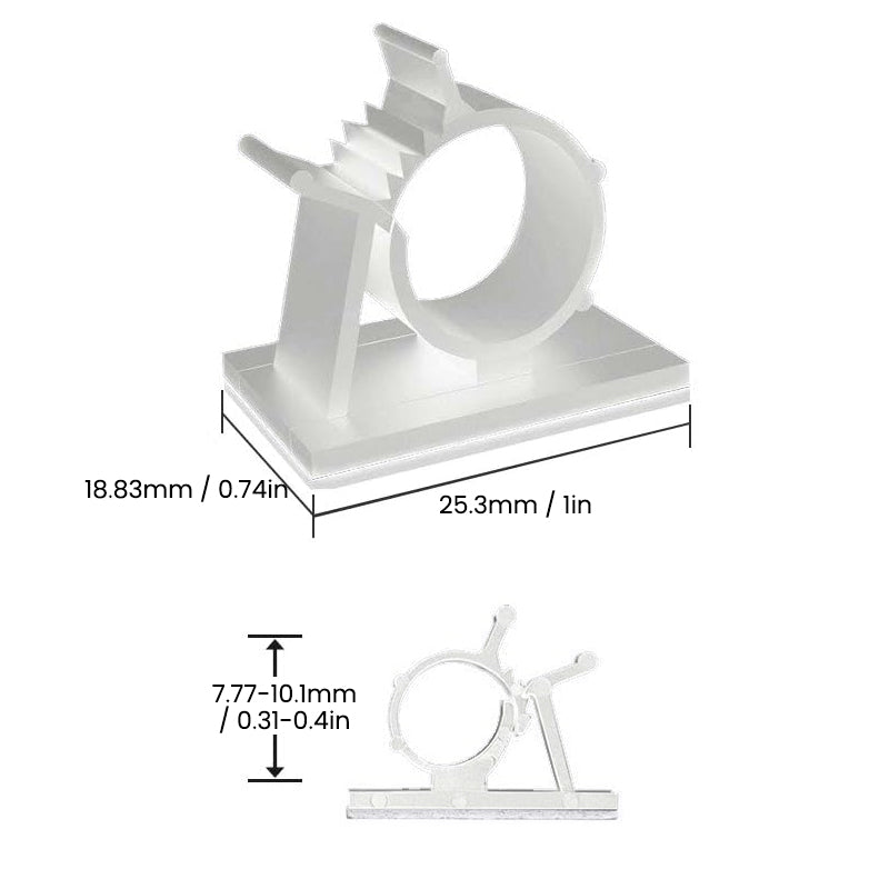 Adhesive Fixed Seat Wire Clip Adjustable Fixing Clip