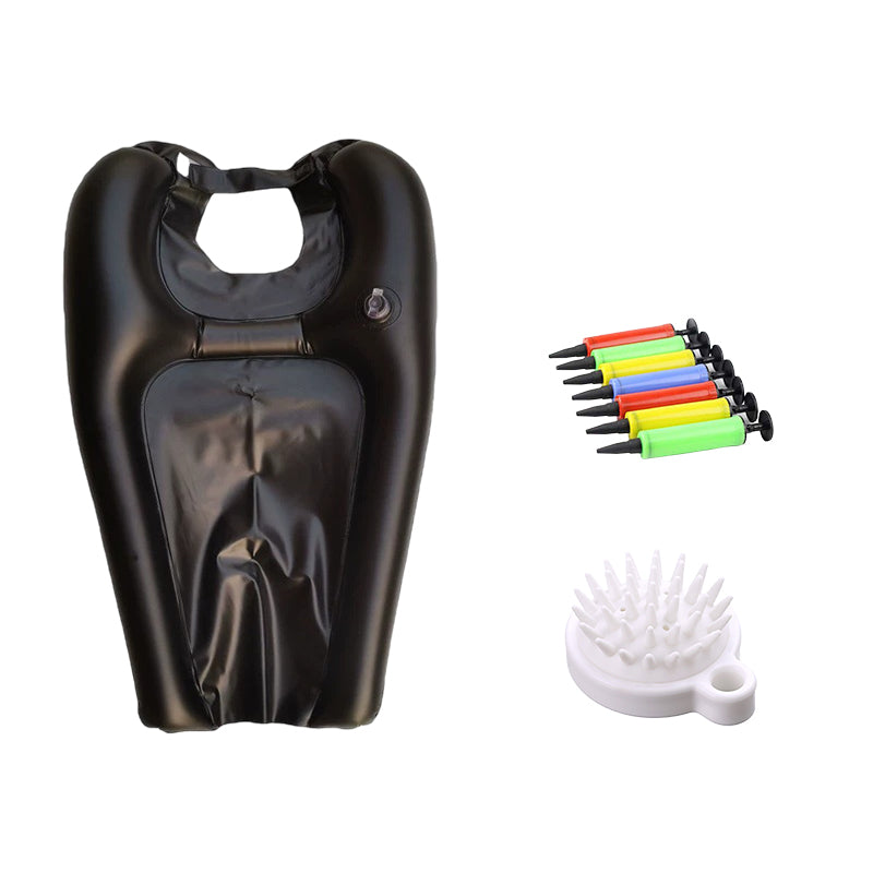 Inflatable shampoo basin