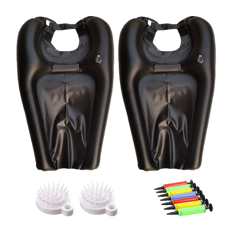 Inflatable shampoo basin