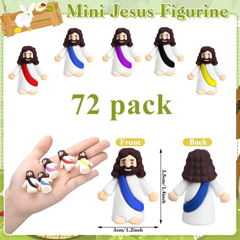 Easter Eggs with Jesus Figurine