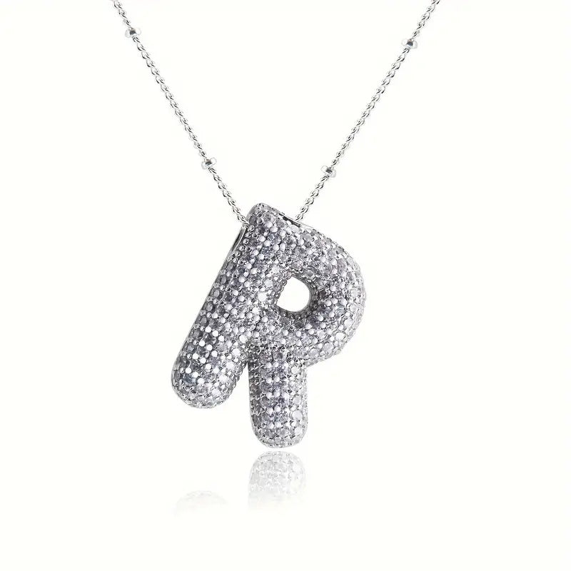 Alphabet Diamond Pendant Necklace