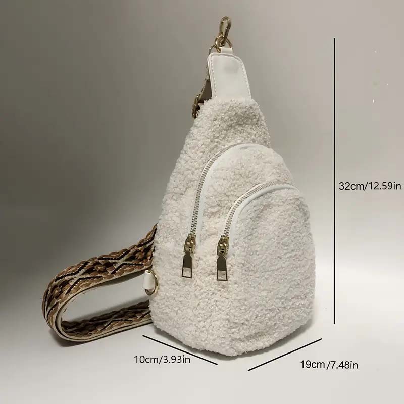 Autumn and winter plush messenger bag
