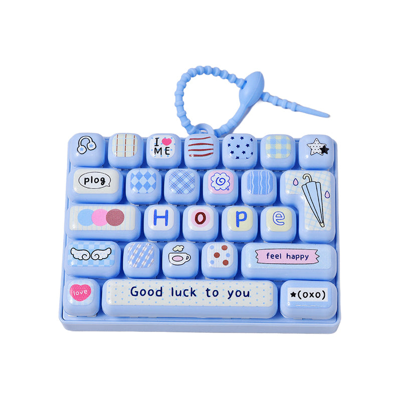 26-Key Keyboard Cute Cartoon Clicky Keyboard Bag Pendant