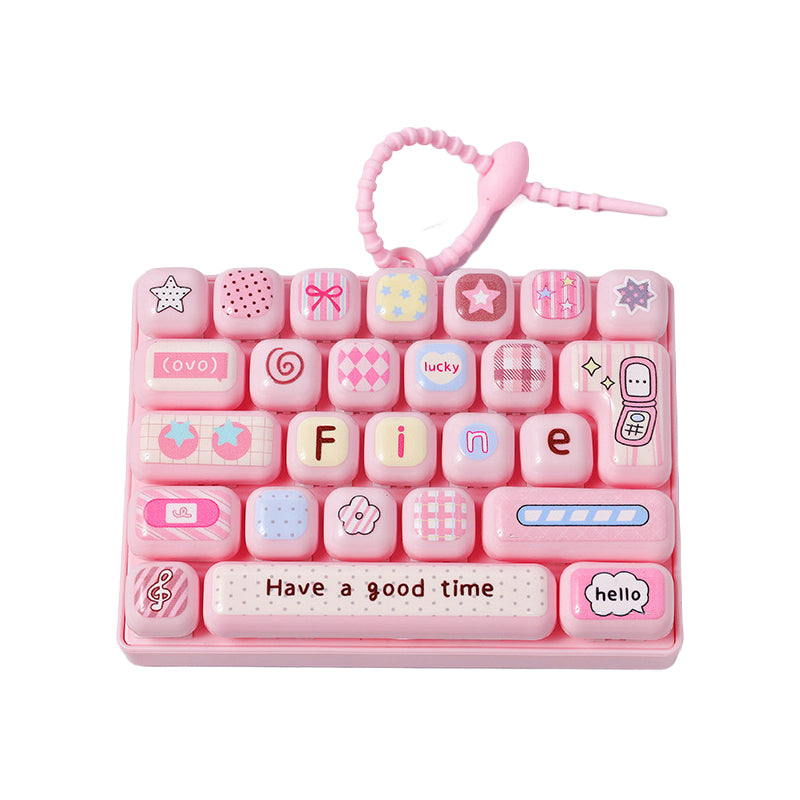 26-Key Keyboard Cute Cartoon Clicky Keyboard Bag Pendant