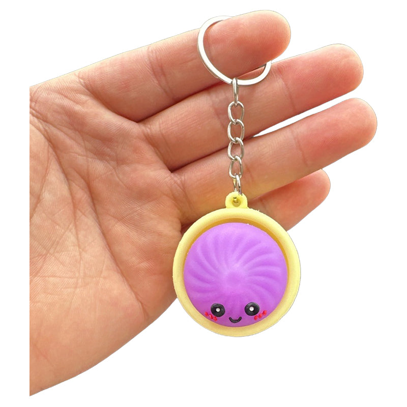 Light-Up Squeezable Steamed Bun Keychain