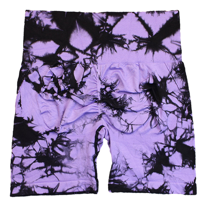 Professional Tie Dye Seamless Yoga Shorts