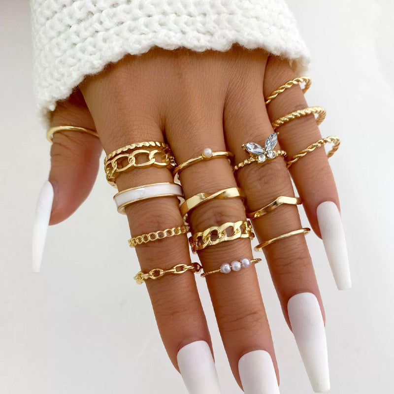 Fashionable designer ring set