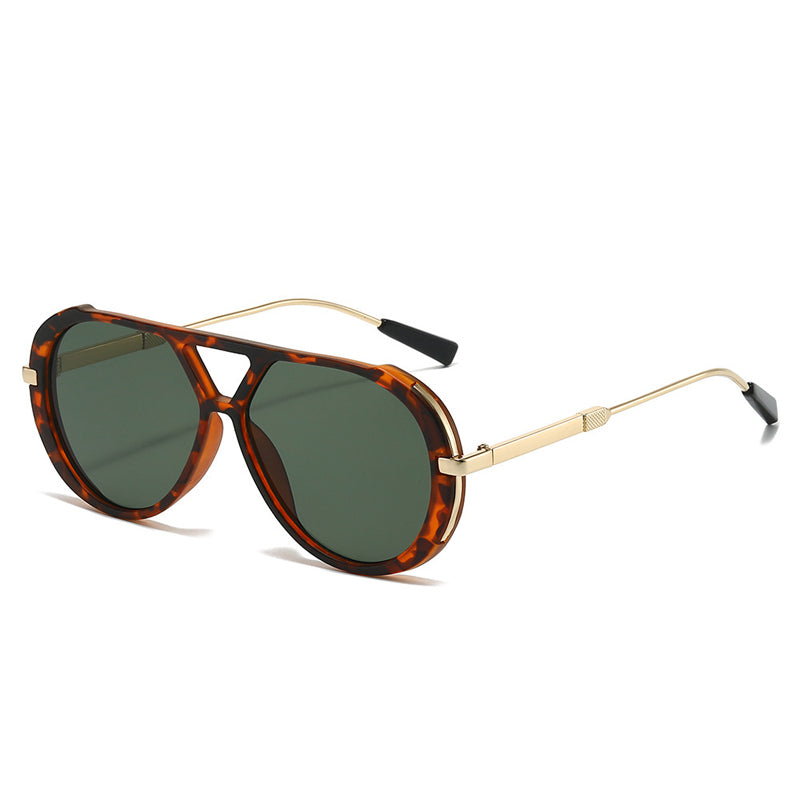 Retro Double Beam Face-Slimming Sunglasses