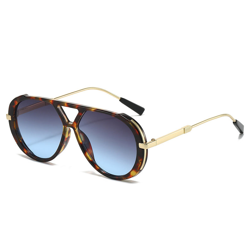 Retro Double Beam Face-Slimming Sunglasses