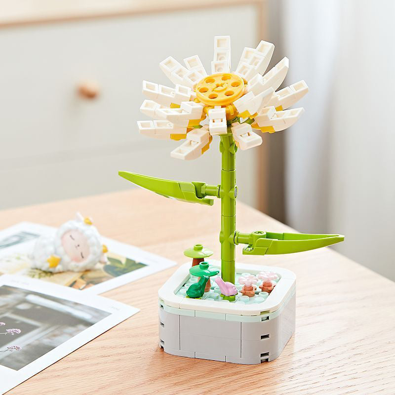 Flower building blocks toy