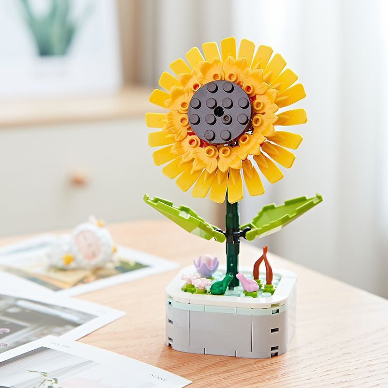 Flower building blocks toy