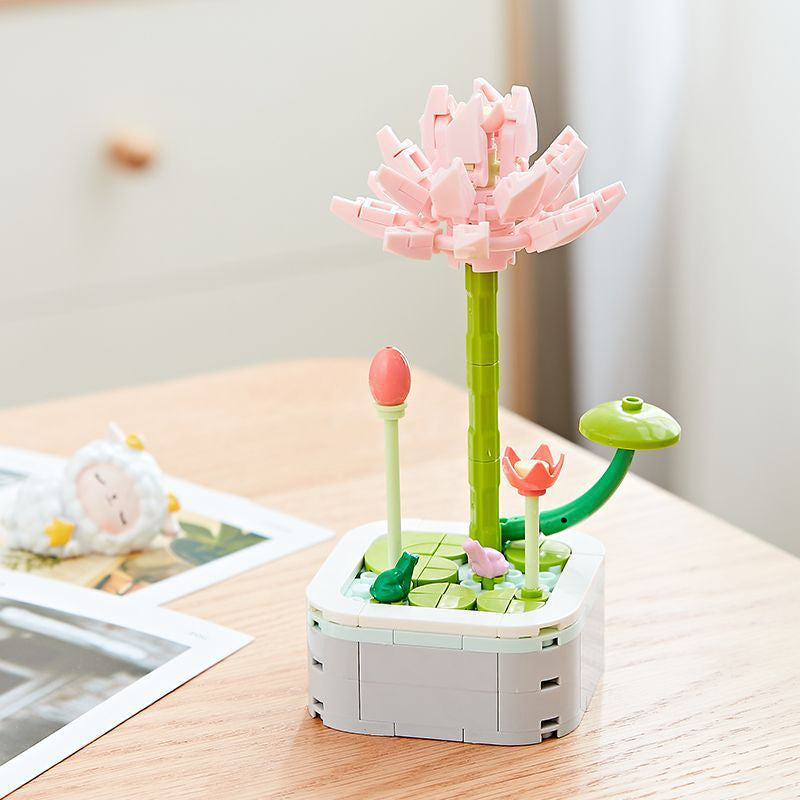 Flower building blocks toy