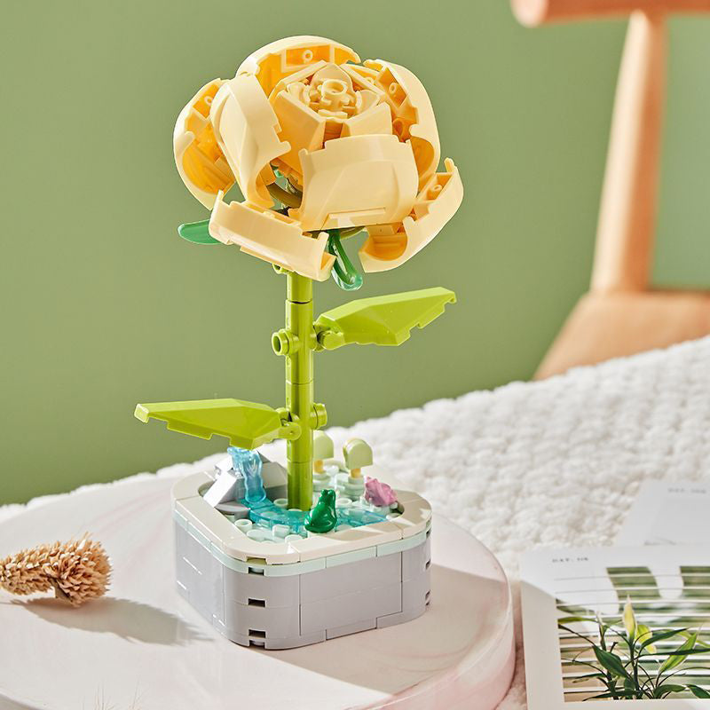 Flower building blocks toy