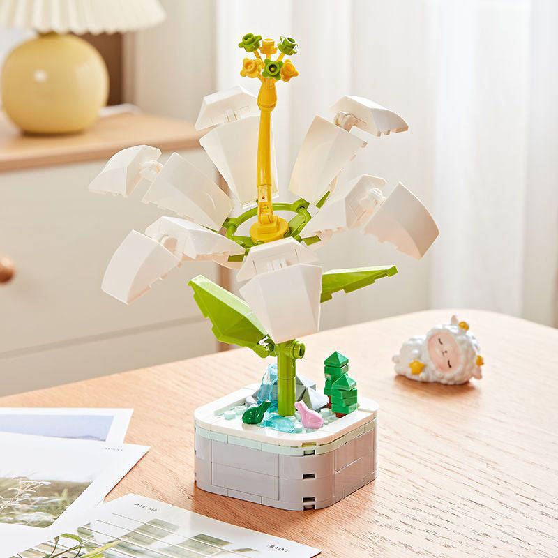 Flower building blocks toy