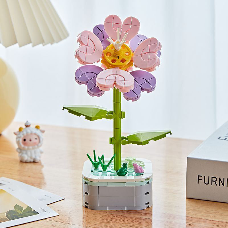 Flower building blocks toy