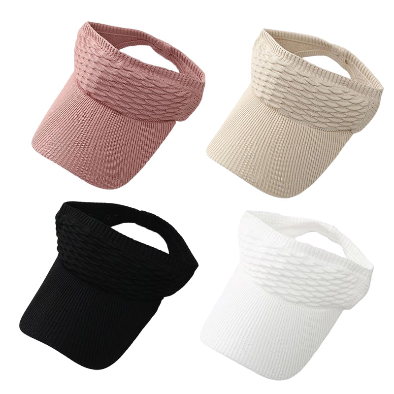 Women's Wide Brim Open-Top Sun Visor Hat