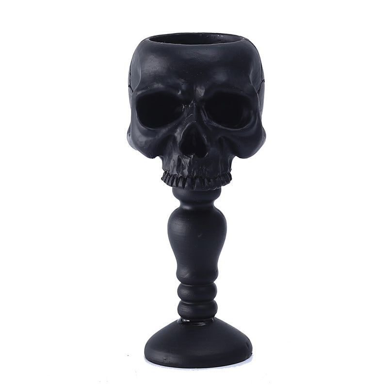 Cubic Skull Pillar Candle Holder