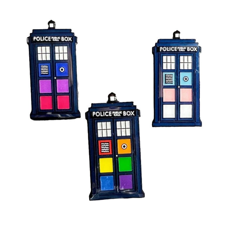 Rainbow Pride Tardis Pin