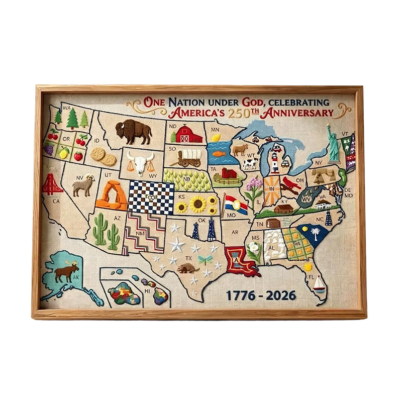 USA Map Cross Stitch DIY Kit