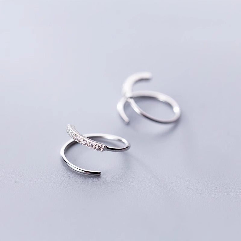 Spiral Hoop Twist Earrings