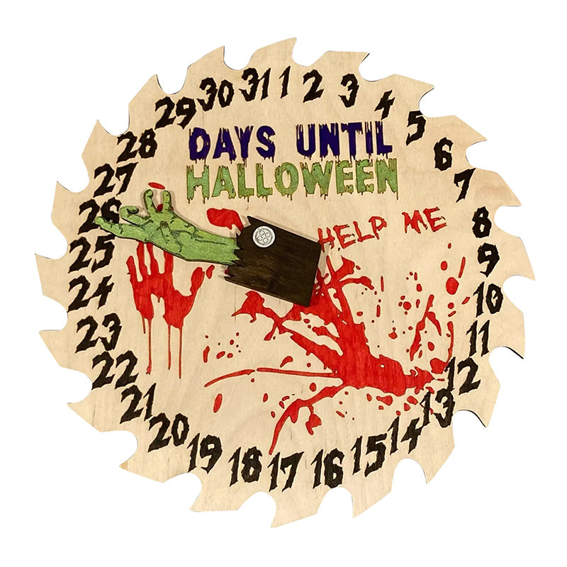 Halloween Countdown Wooden Decoration