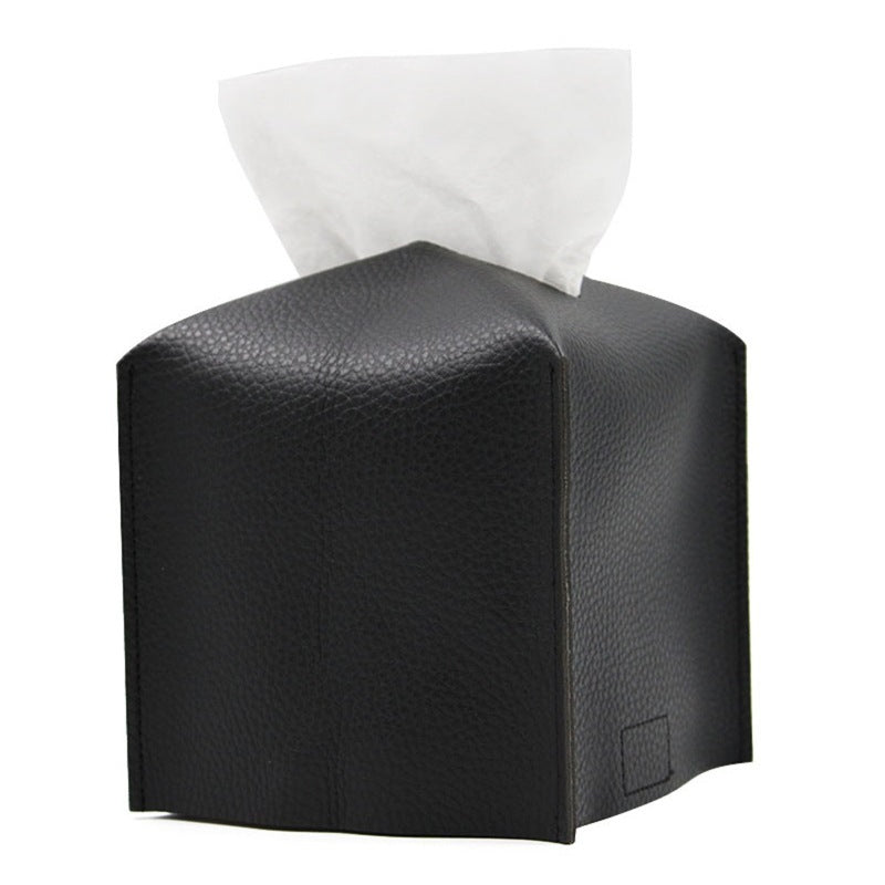 Square Leather Tissue Box Cover