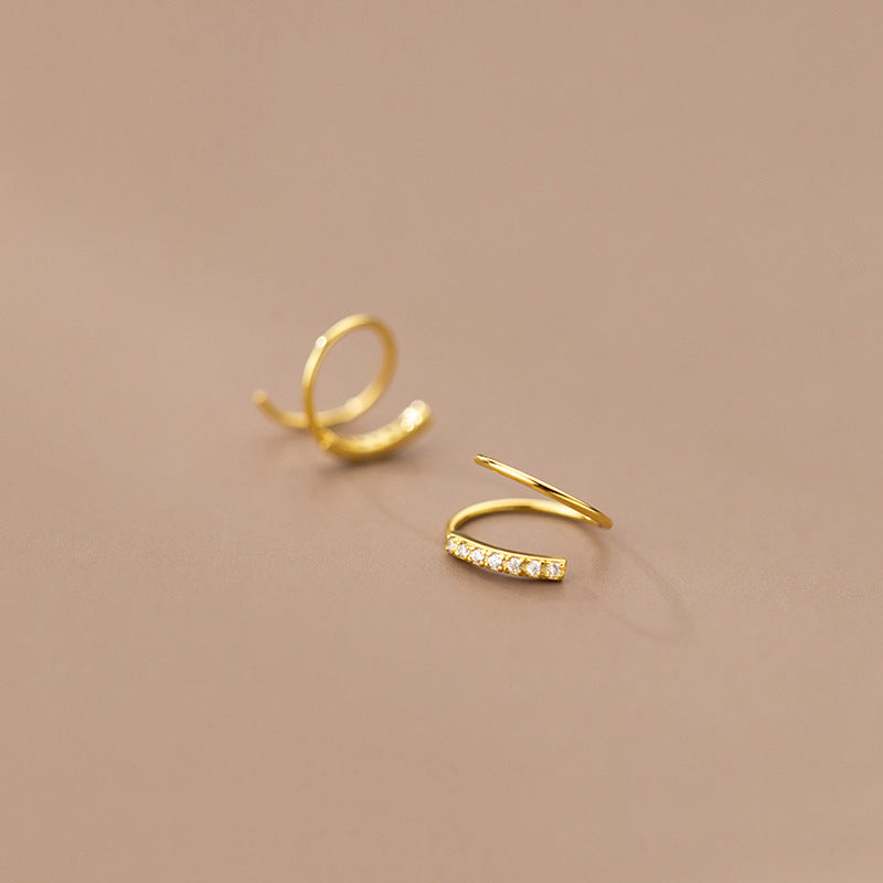 Spiral Hoop Twist Earrings