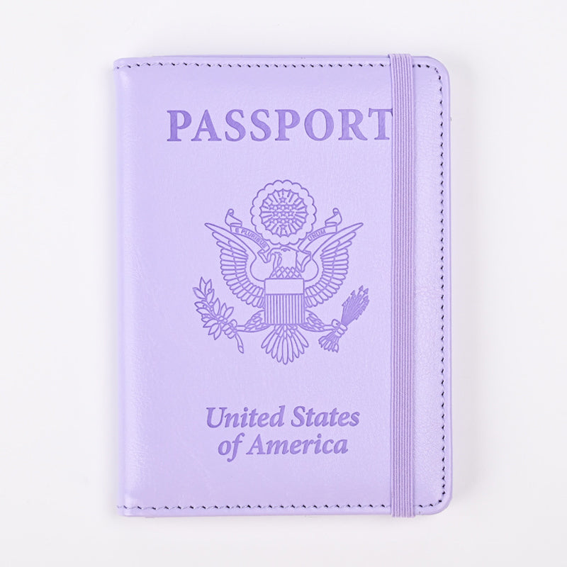 PU Leather RFID Passport Holder