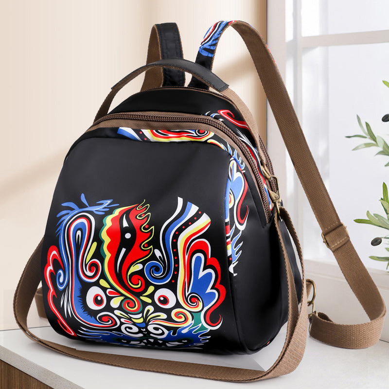 Printed Round Shoulder Bag