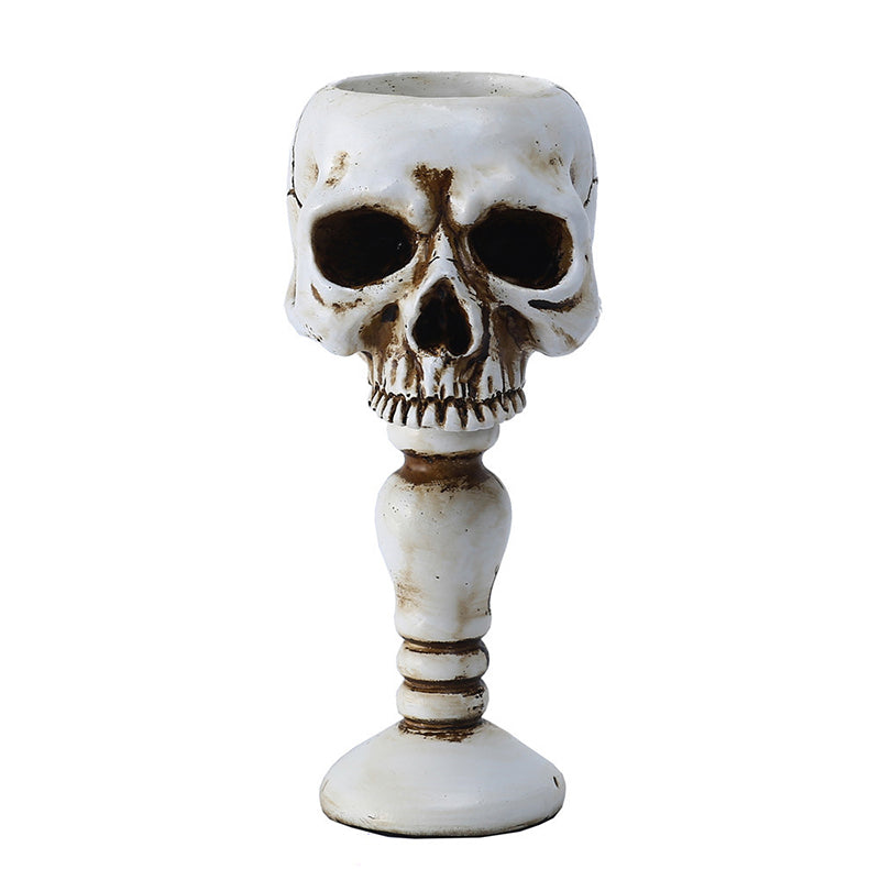 Cubic Skull Pillar Candle Holder