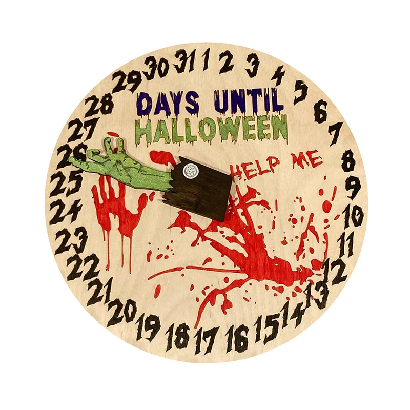 Halloween Countdown Wooden Decoration