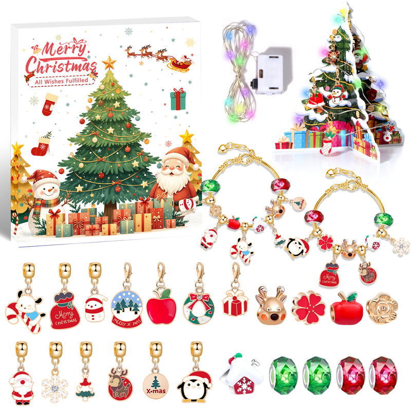 Christmas Advent Calendar Charm Bracelets