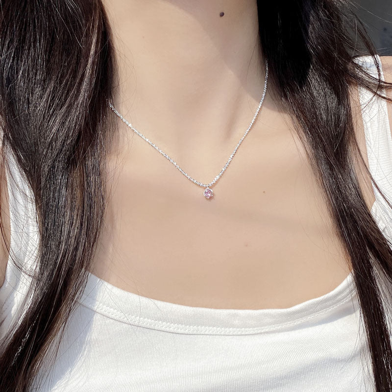 Six Prong Moissanite Necklace