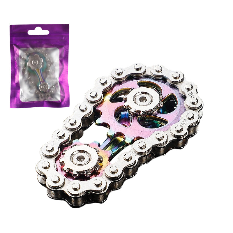Fingertip Gear Wheel Chain Toy