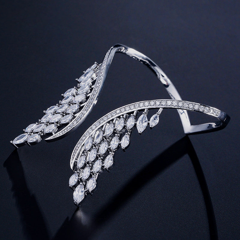 Angel wings bracelet and ring